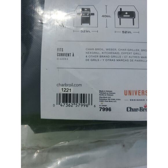 UNIVERSAL 52 inchs Grill Cover Barbecue Char Broil All-Season 2 Burner Medium - Picture 2 of 5